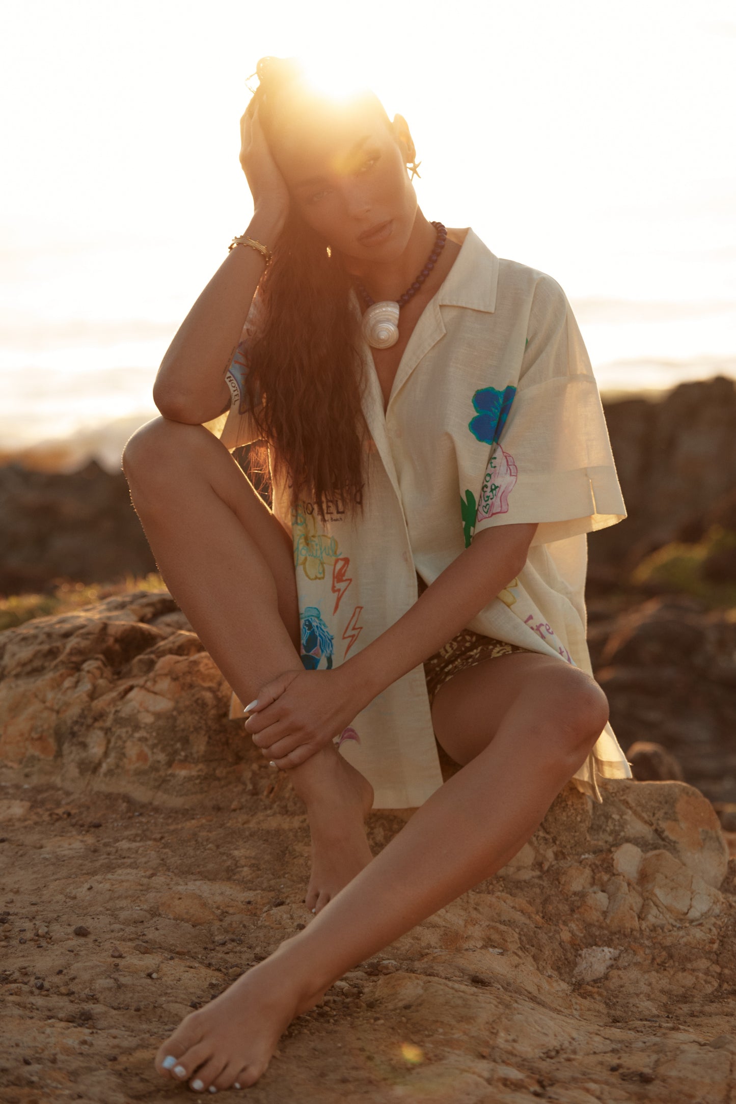 THE PATRON SHIRT- SEAS THE DAY (Cream)