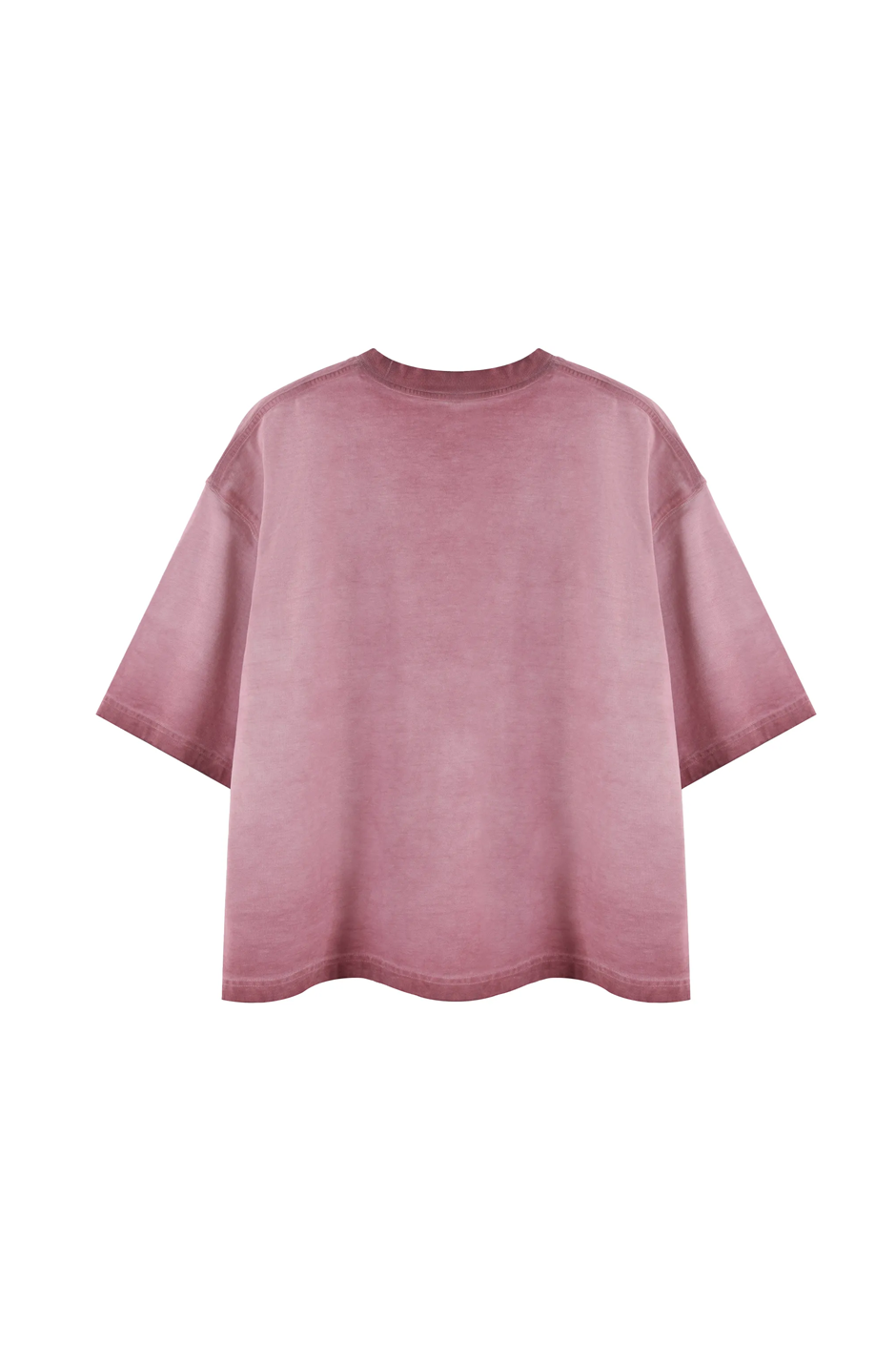 REVERSE DYED BOXY TEE (Fade Rose)