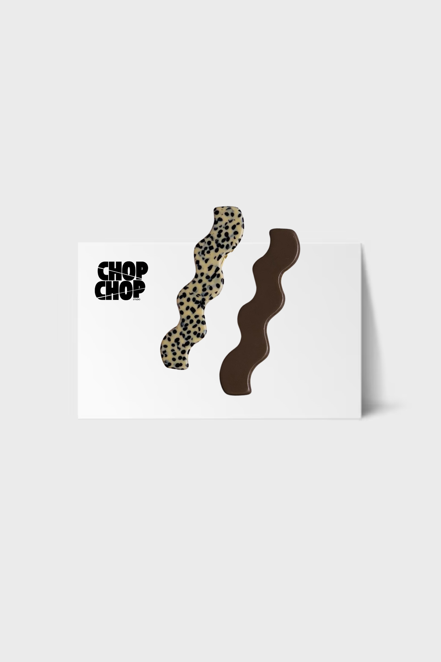 SWIRL HAIR 2pk CLIPS (Cookie/Grey)