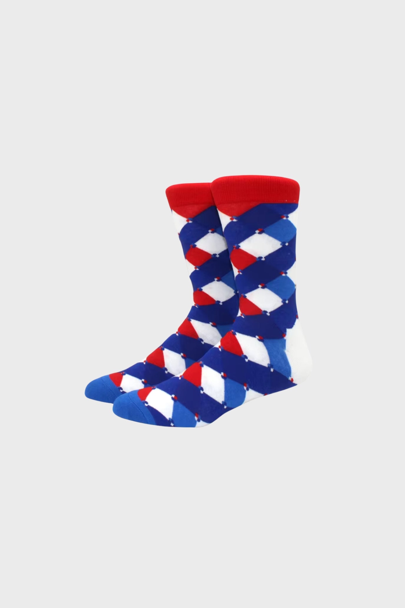 DIAMOND SOCKS (Blu/Red/Whi)