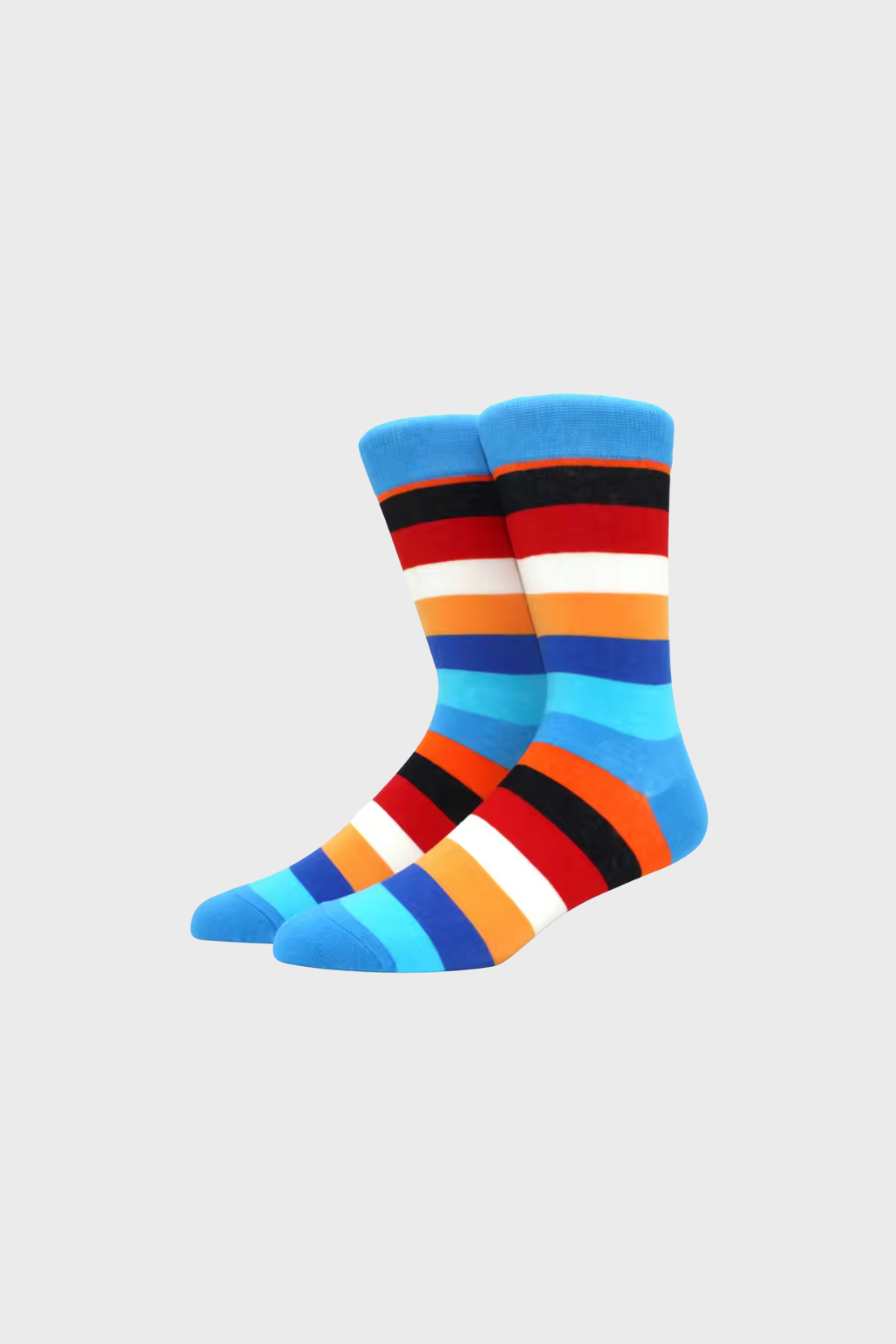 STRIPE SOCKS (Blu/Org/Whi/Red)