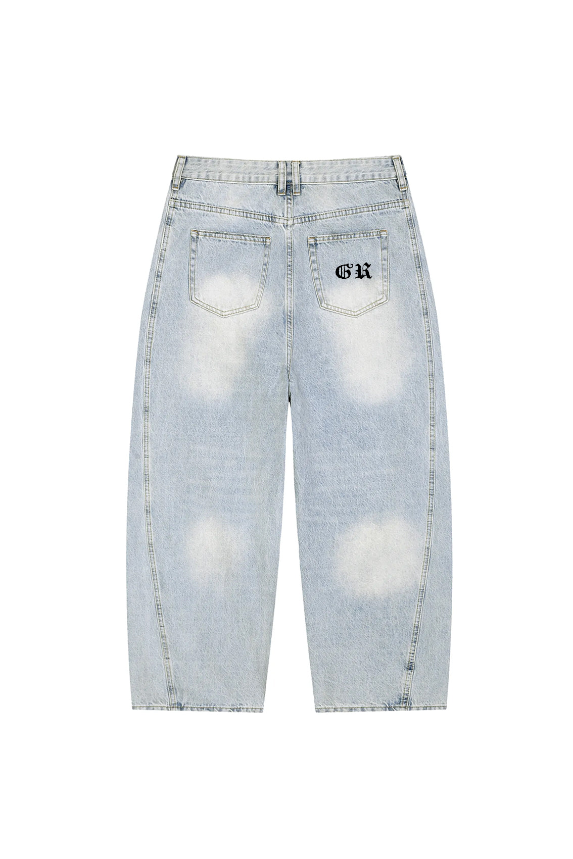 BLEACH BARREL JEANS