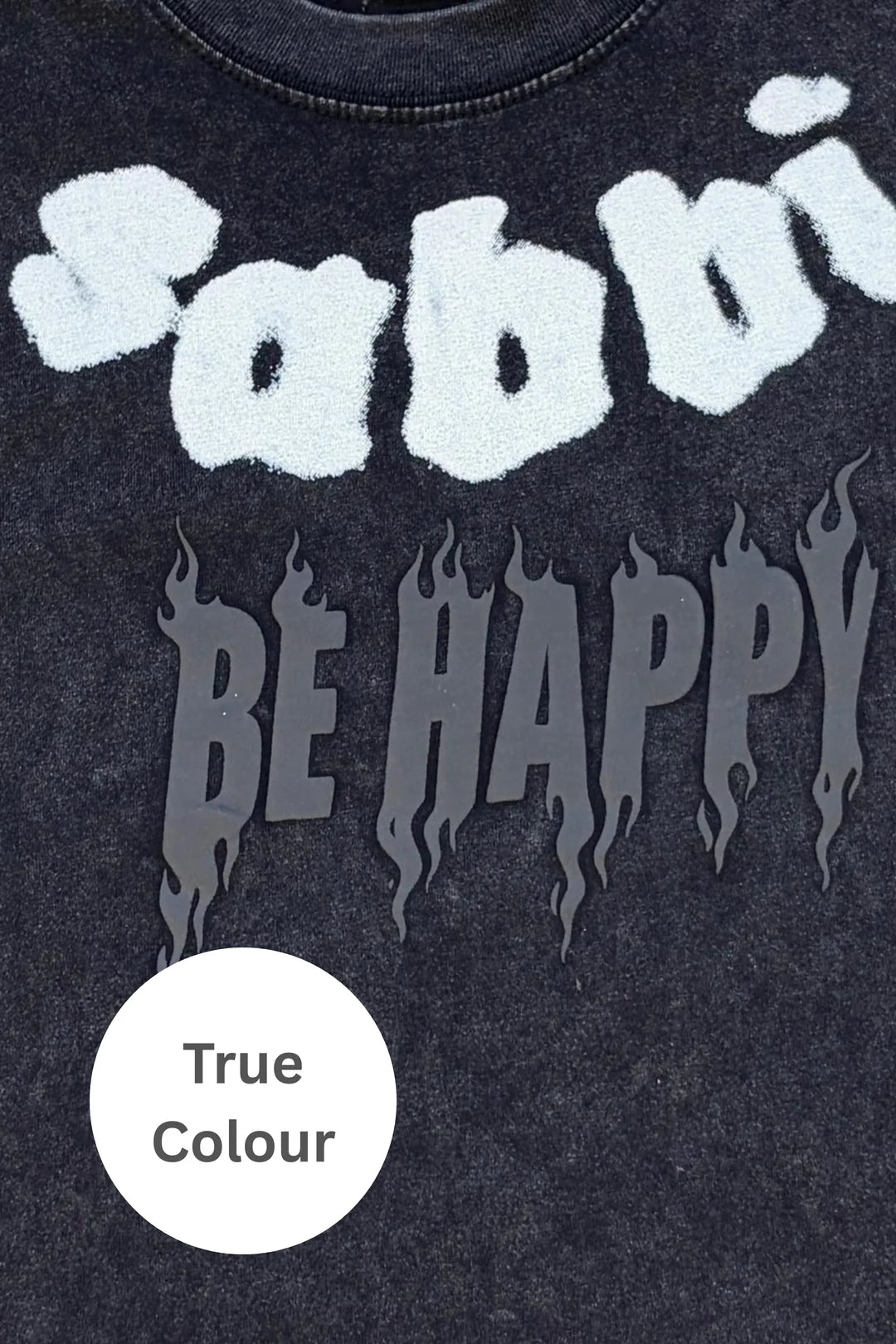 THE BE HAPPY REGULAR FIT TEE (Black)
