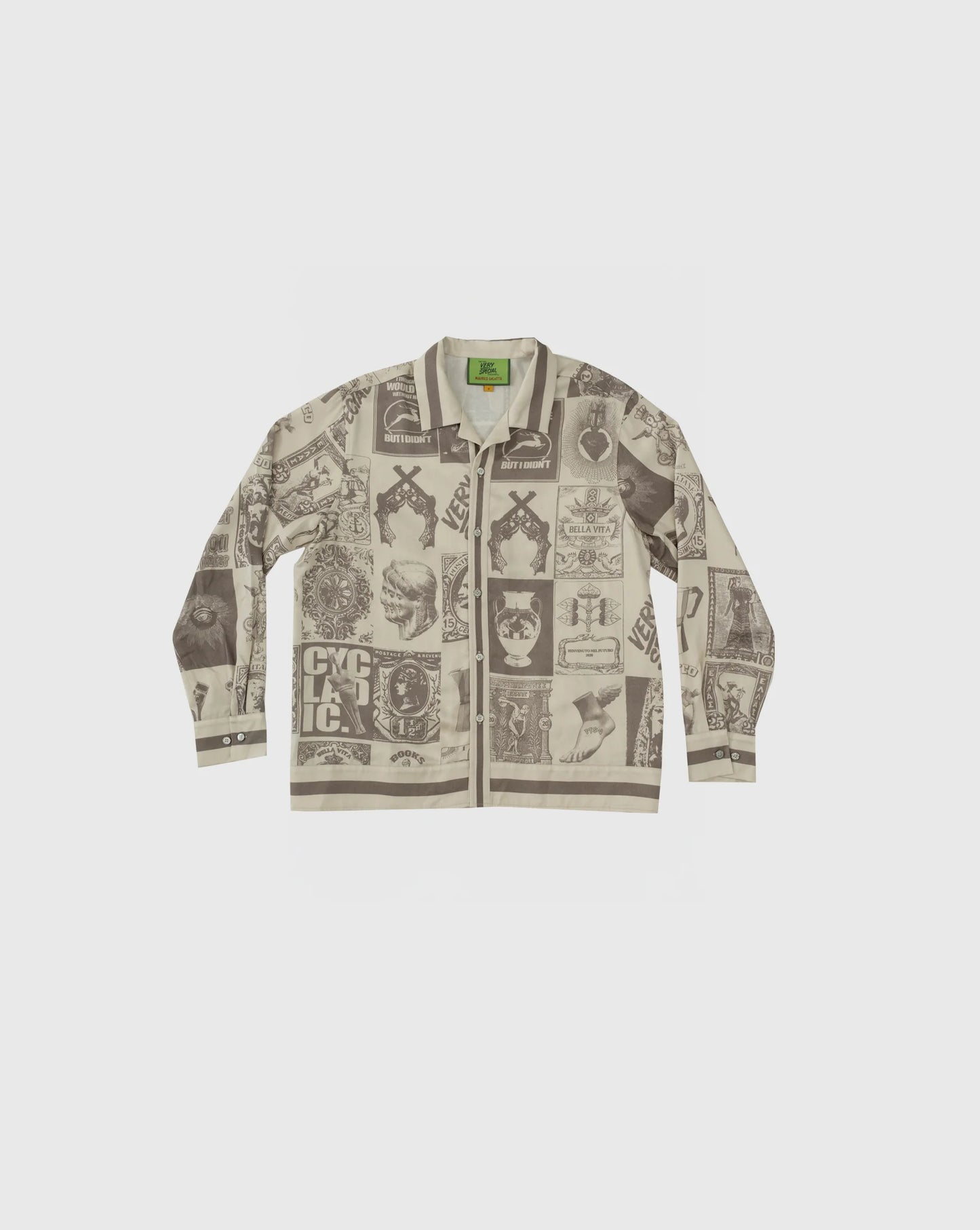 MSG GRID BORDER LS SHIRT