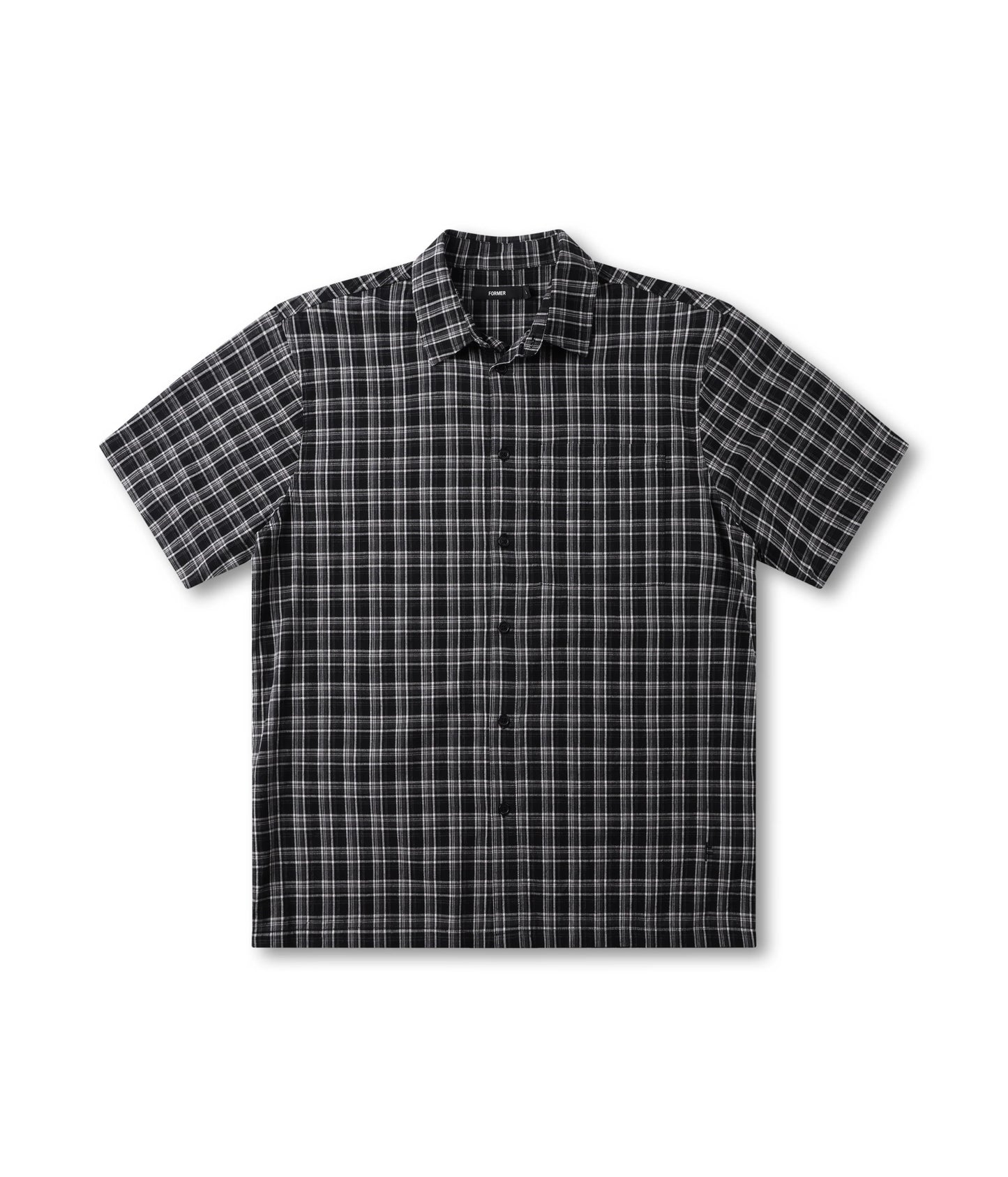 VIVIAN PRAISE CHECK SS SHIRT (Black)