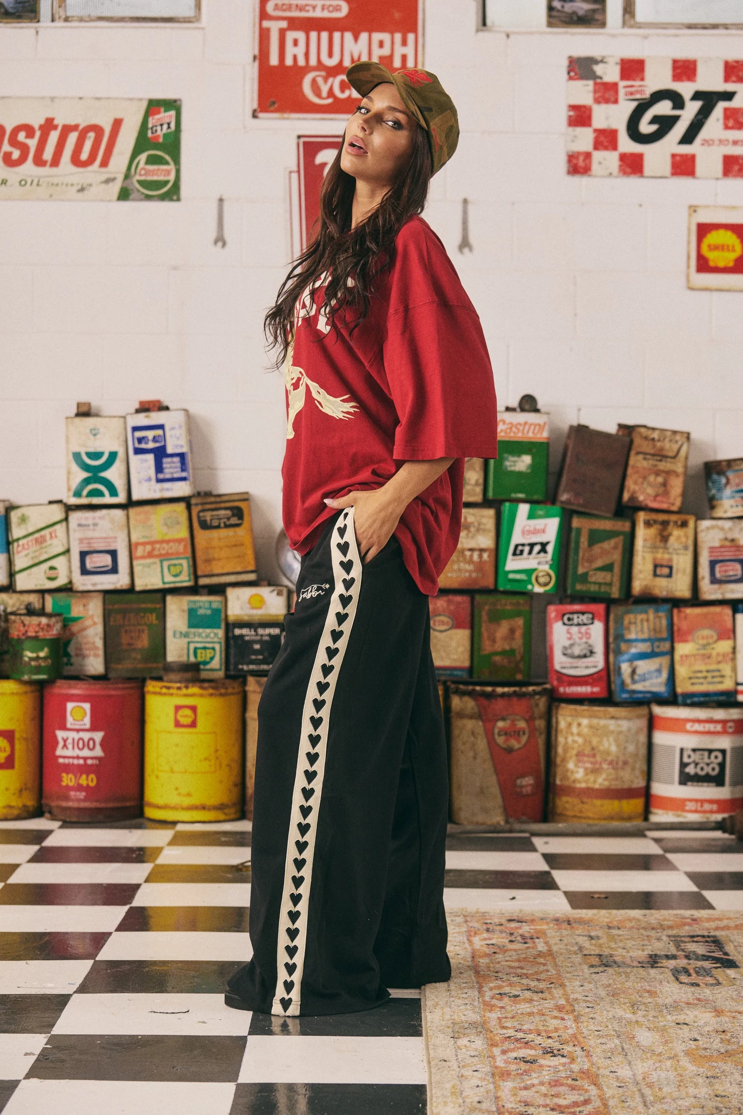 RAVING HEARTS PANTS (Black)