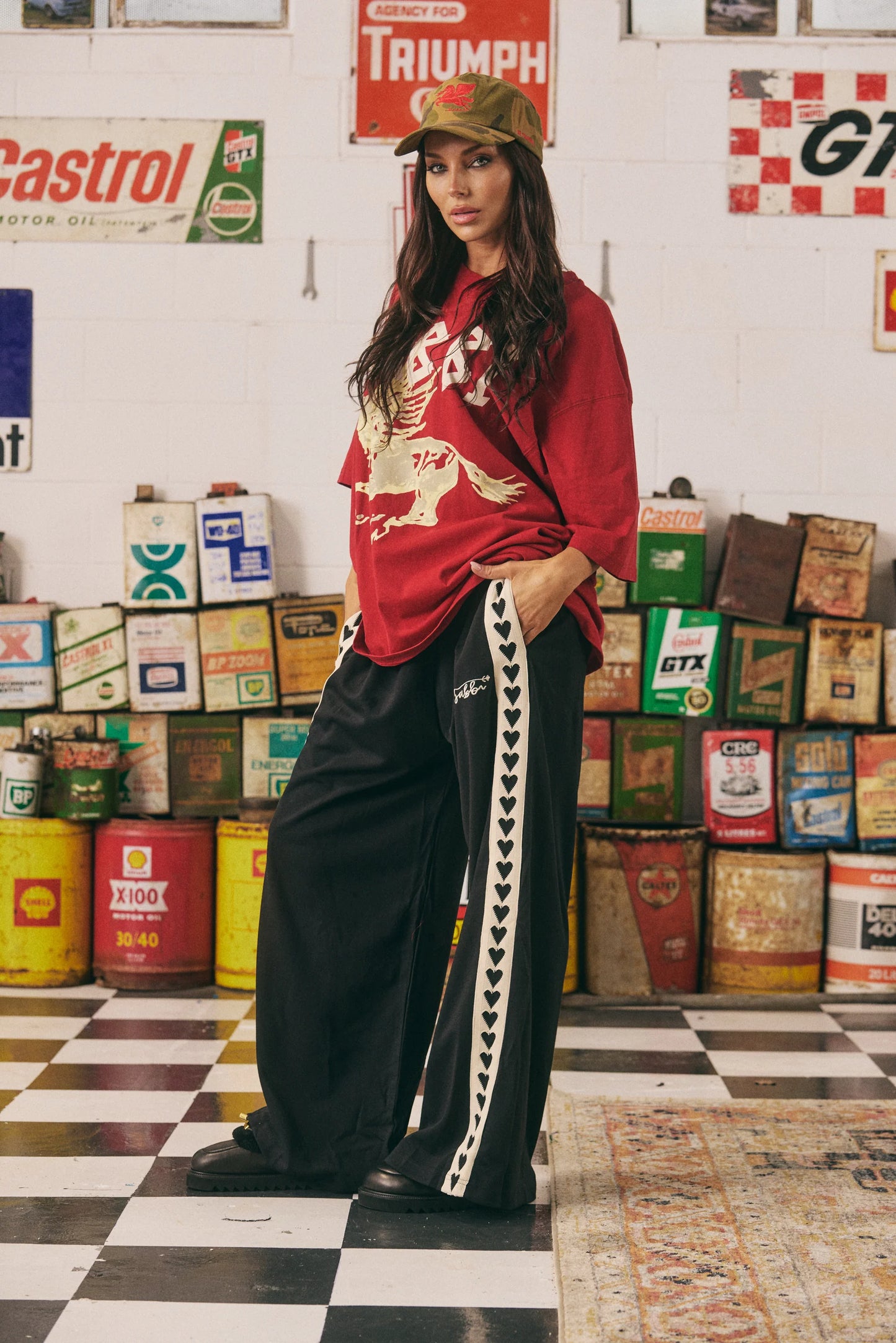 RAVING HEARTS PANTS (Black)