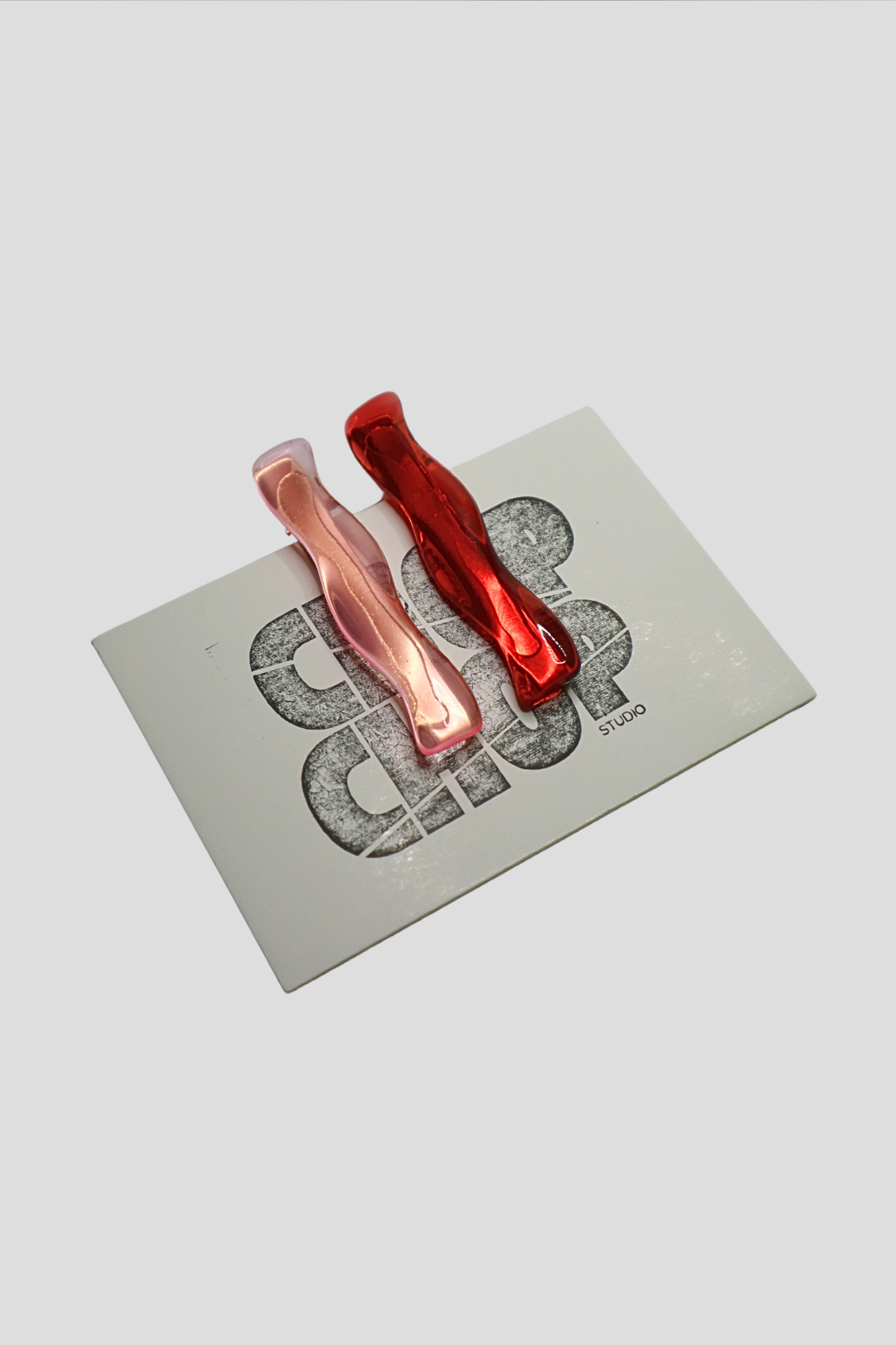 SWIRL HAIR 2pk CLIPS (Rose/Red)