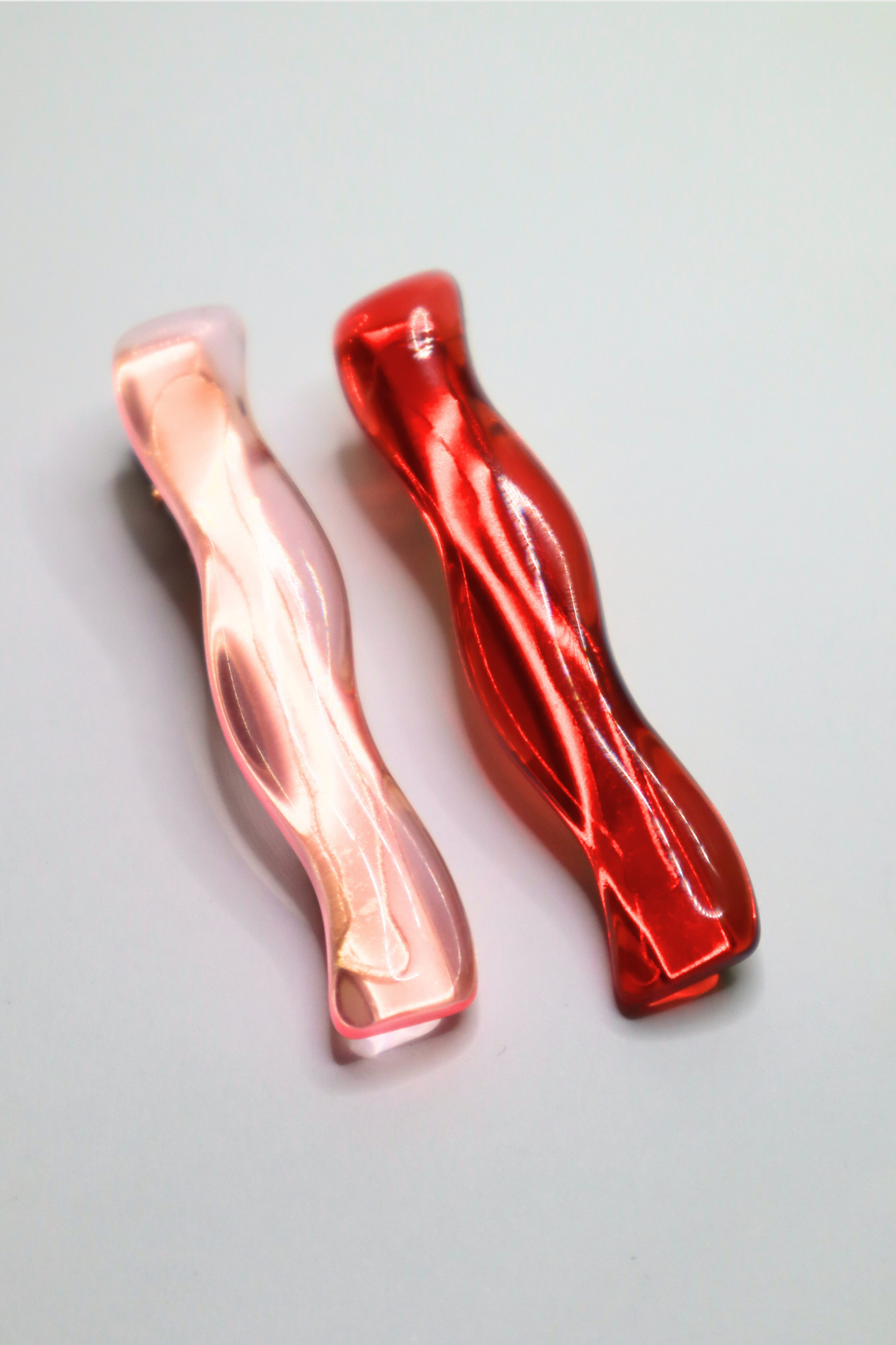 SWIRL HAIR 2pk CLIPS (Rose/Red)