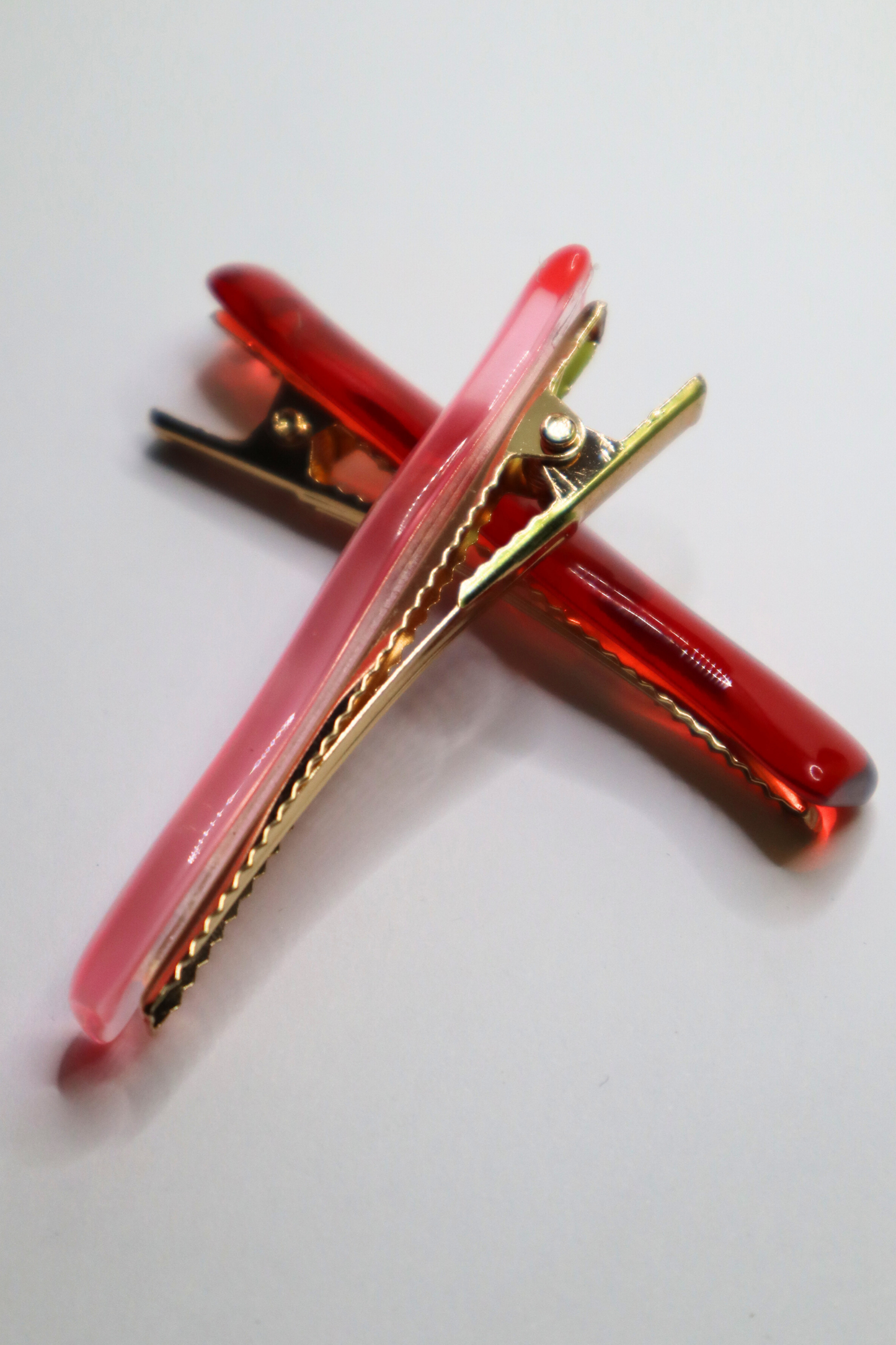 SWIRL HAIR 2pk CLIPS (Rose/Red)