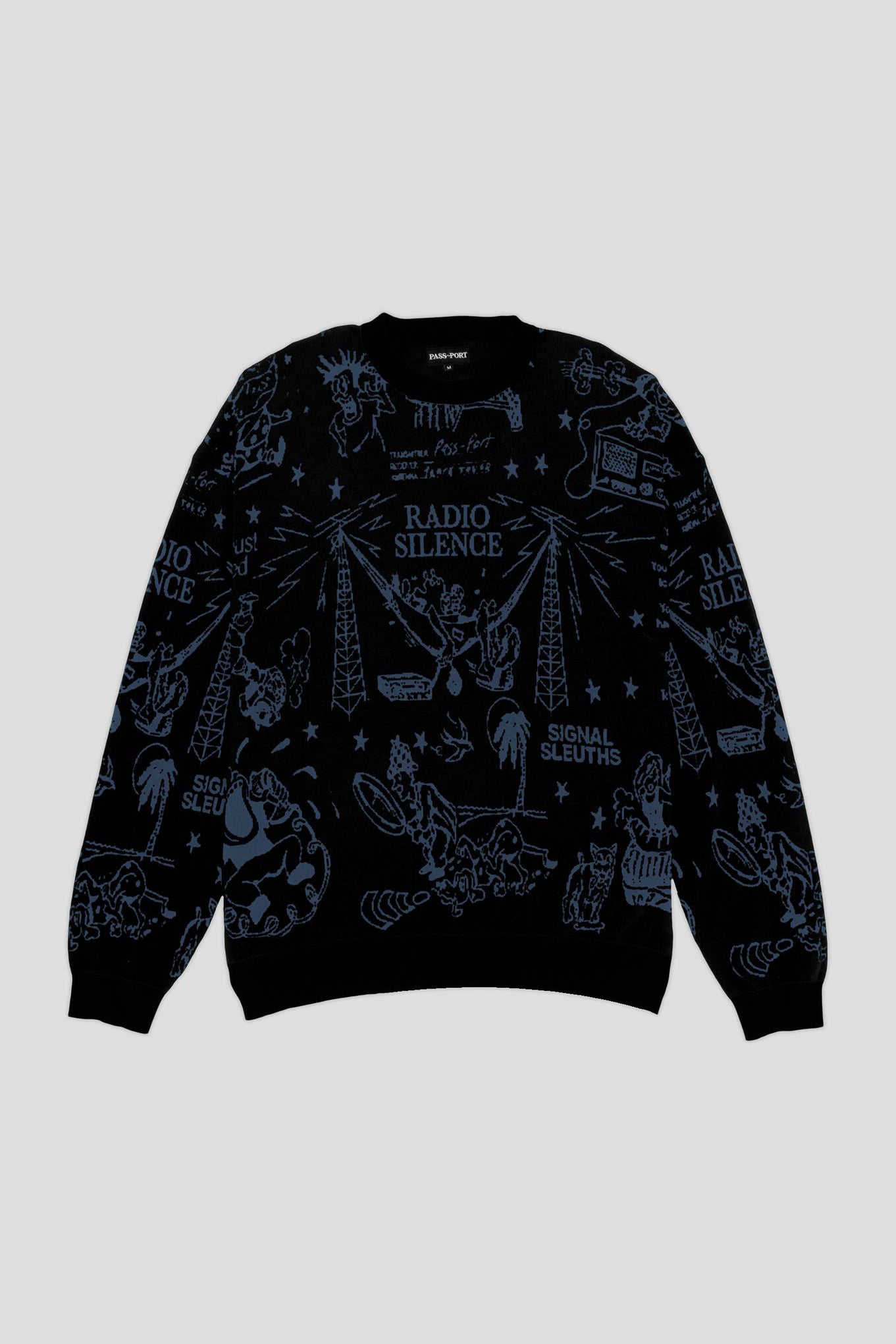 EYEBALL KNIT SWEATER (Black/Blue)