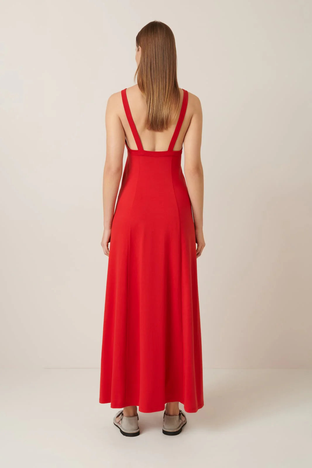 LOW BACK DRESS (Red)