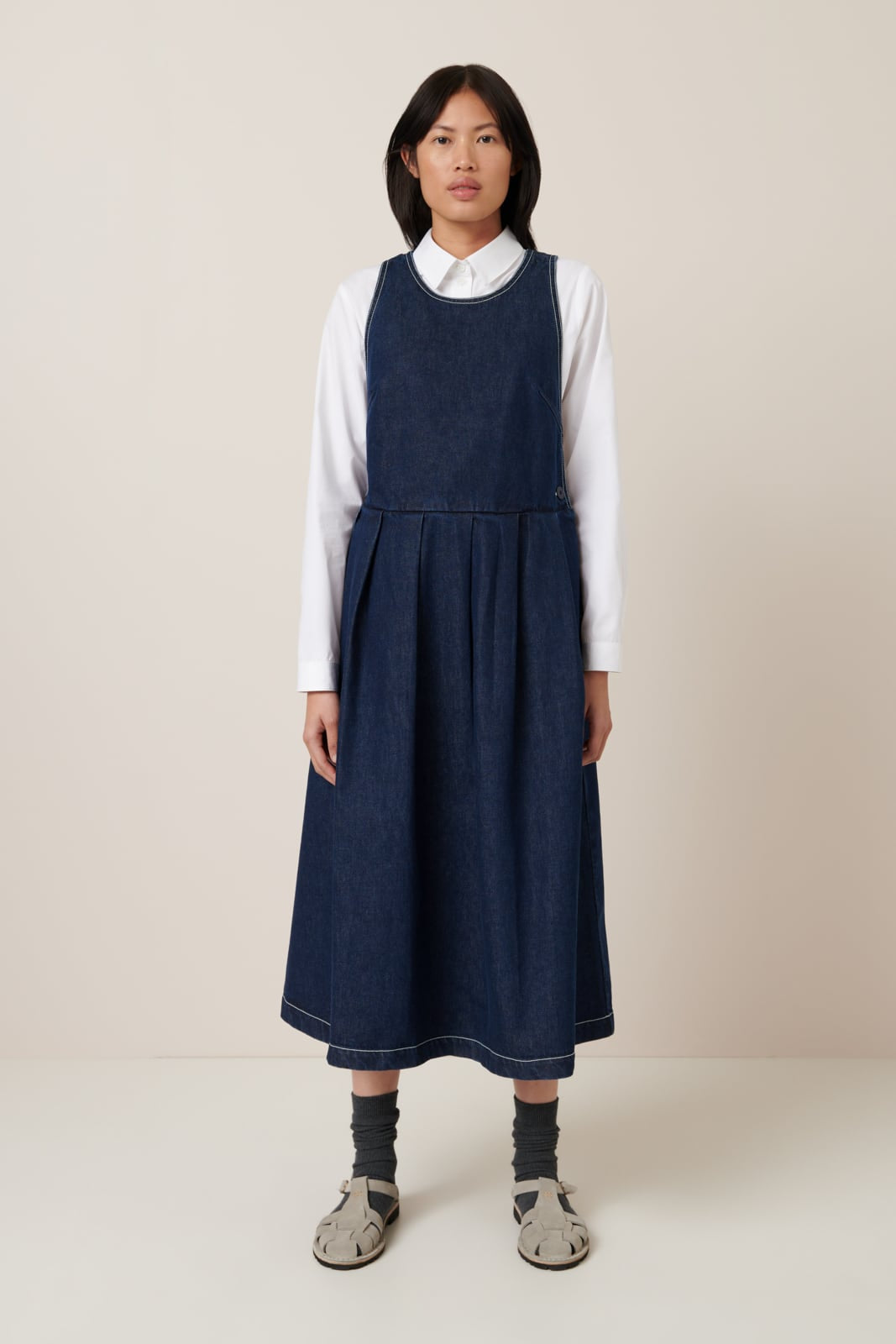 APRON DRESS (Indigo Denim)