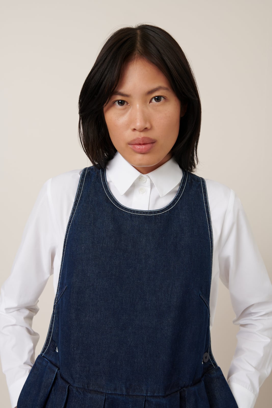 APRON DRESS (Indigo Denim)