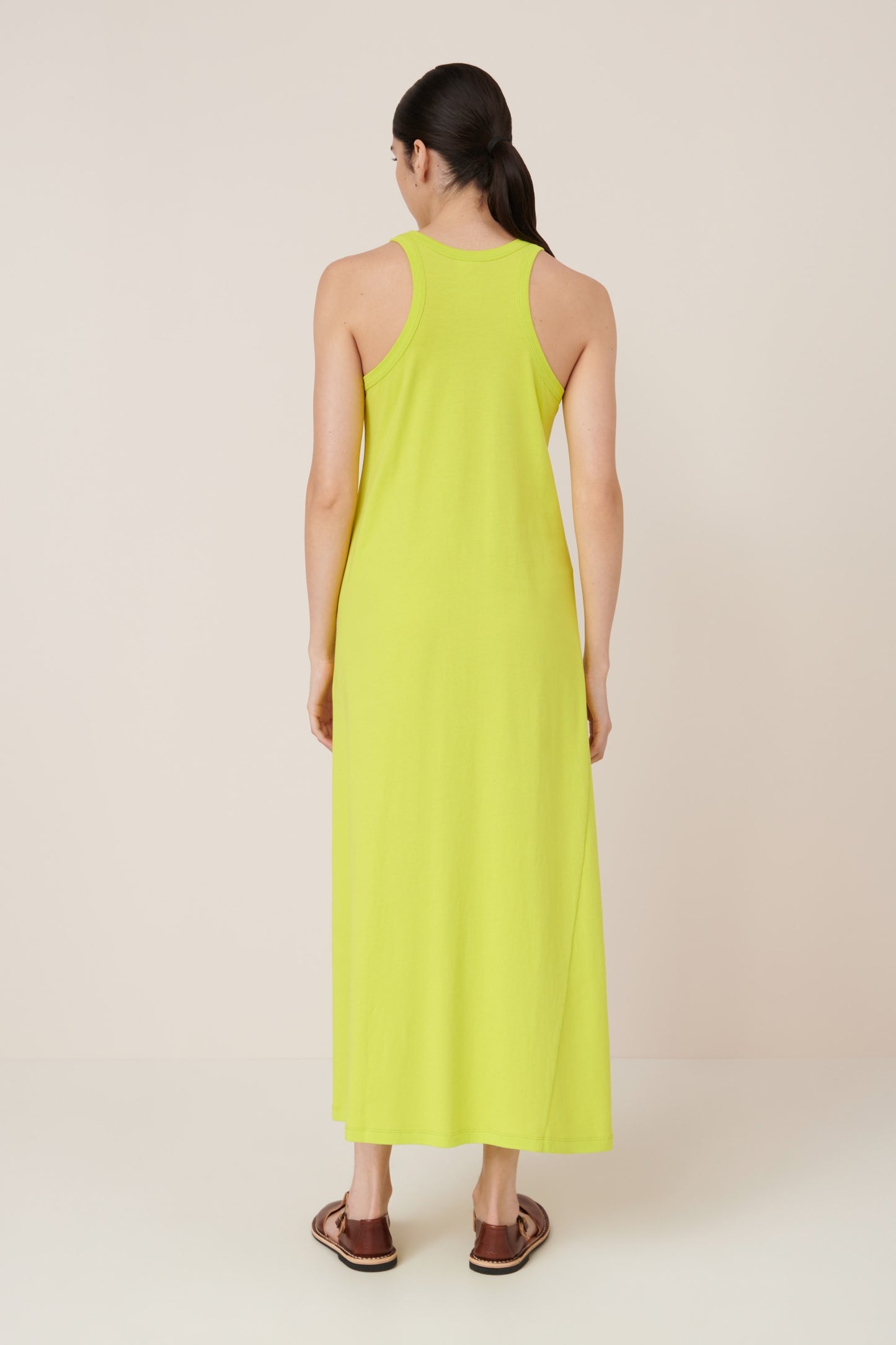 RACER BACK DRESS (Fluro Yellow)