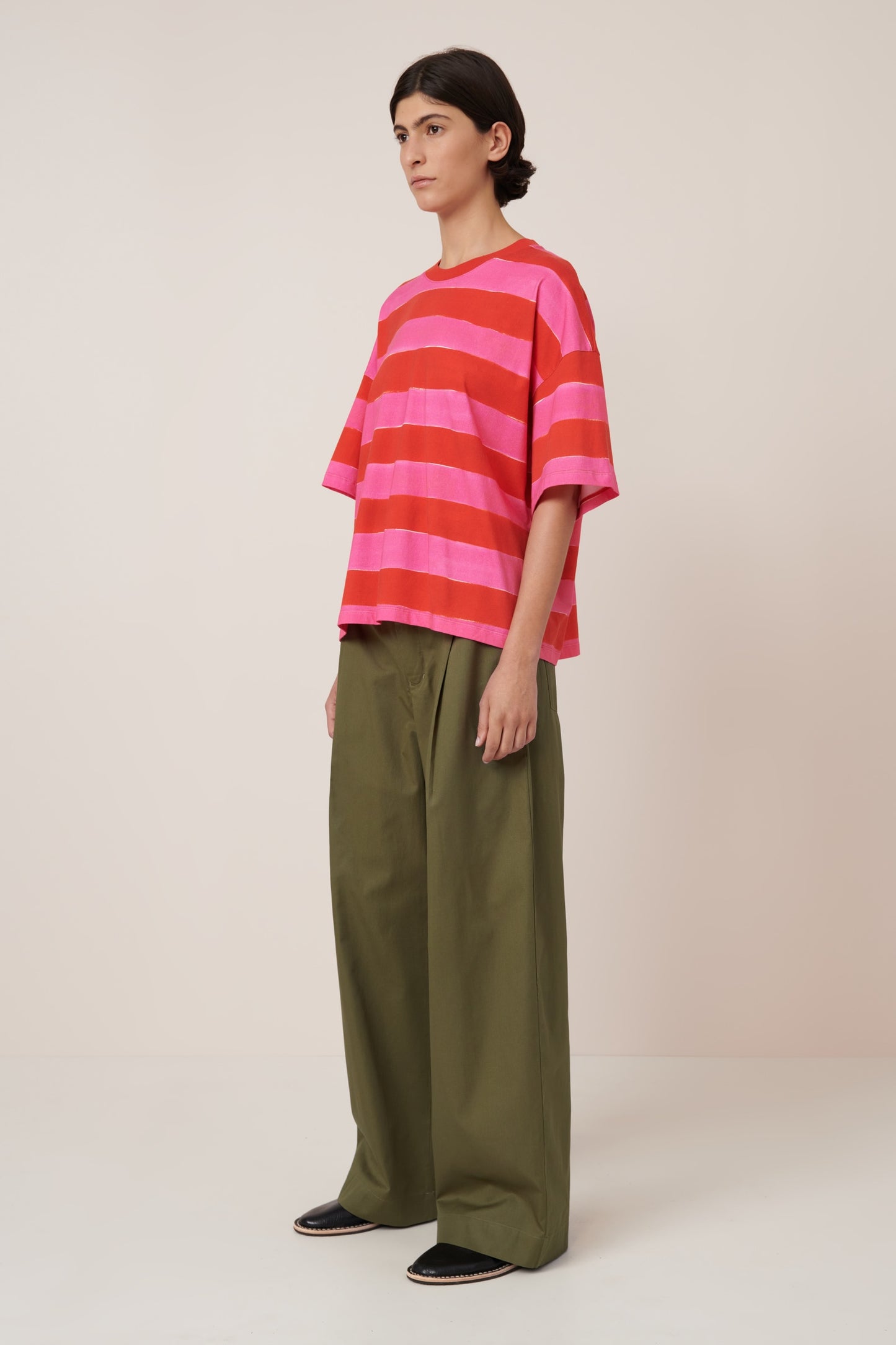 OVERSIZE BOXY TEE (Painted Stripe)