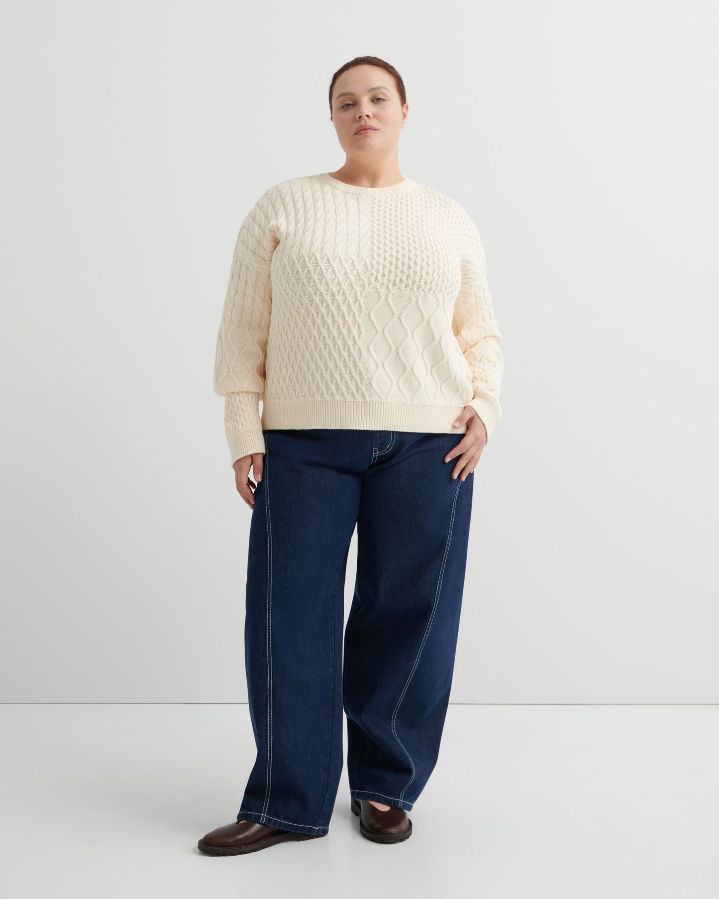 PATCHWORK JUMPER (Chalk)