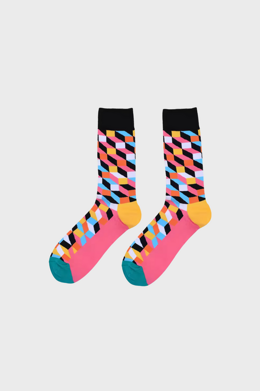 GEO SOCKS (Blk/Multi)
