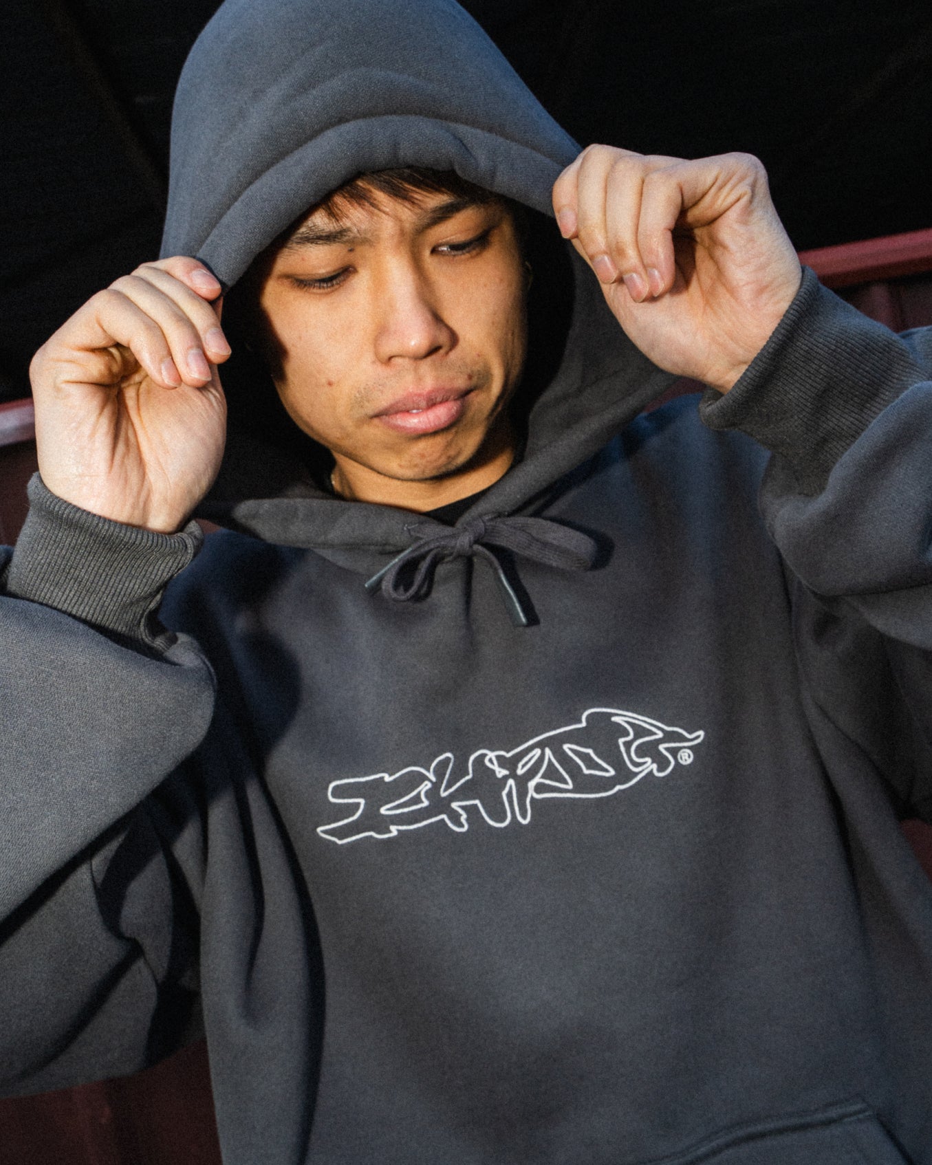 DISTORT PULLCORD HOOD (Vint Black)