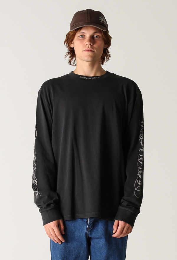 WIRE LS T-SHIRT (Washed Black)