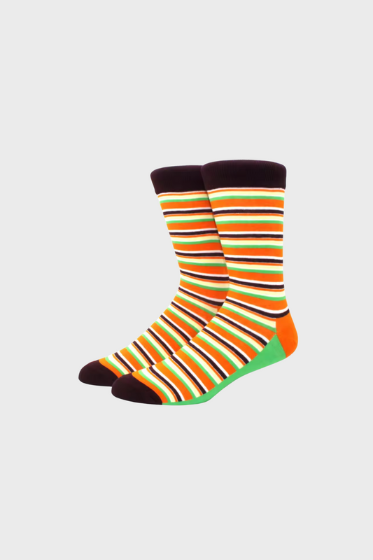 STRIPE SOCKS (Org/Grn/Whi)