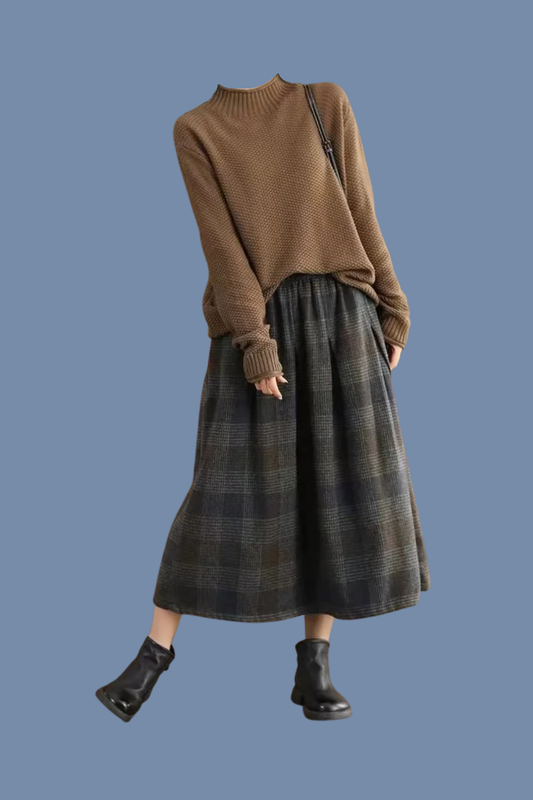 HANAE FLANNAL O/S SKIRT