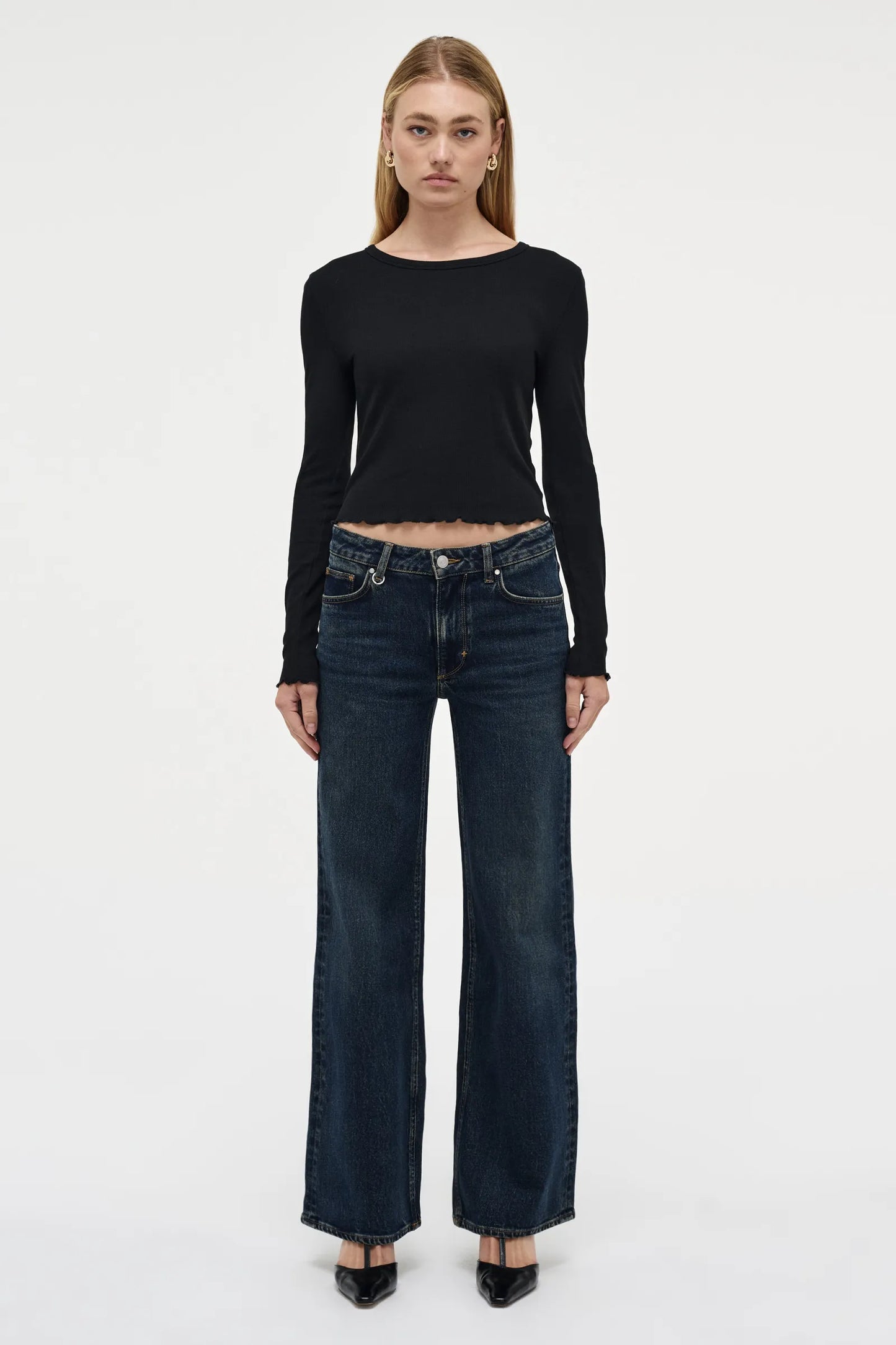 FINE RIB LS TOP (Black)