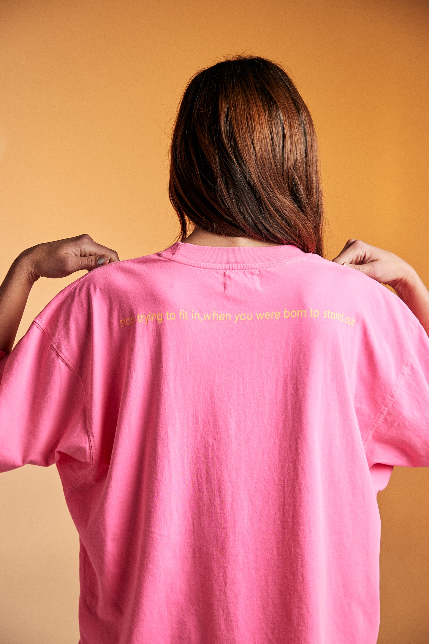THE STAND OUT TEE (Fluro Pink)