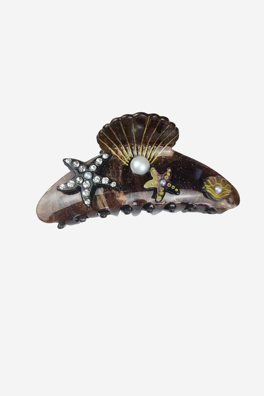 SEA SHELL HAIR CLAW (Brown)