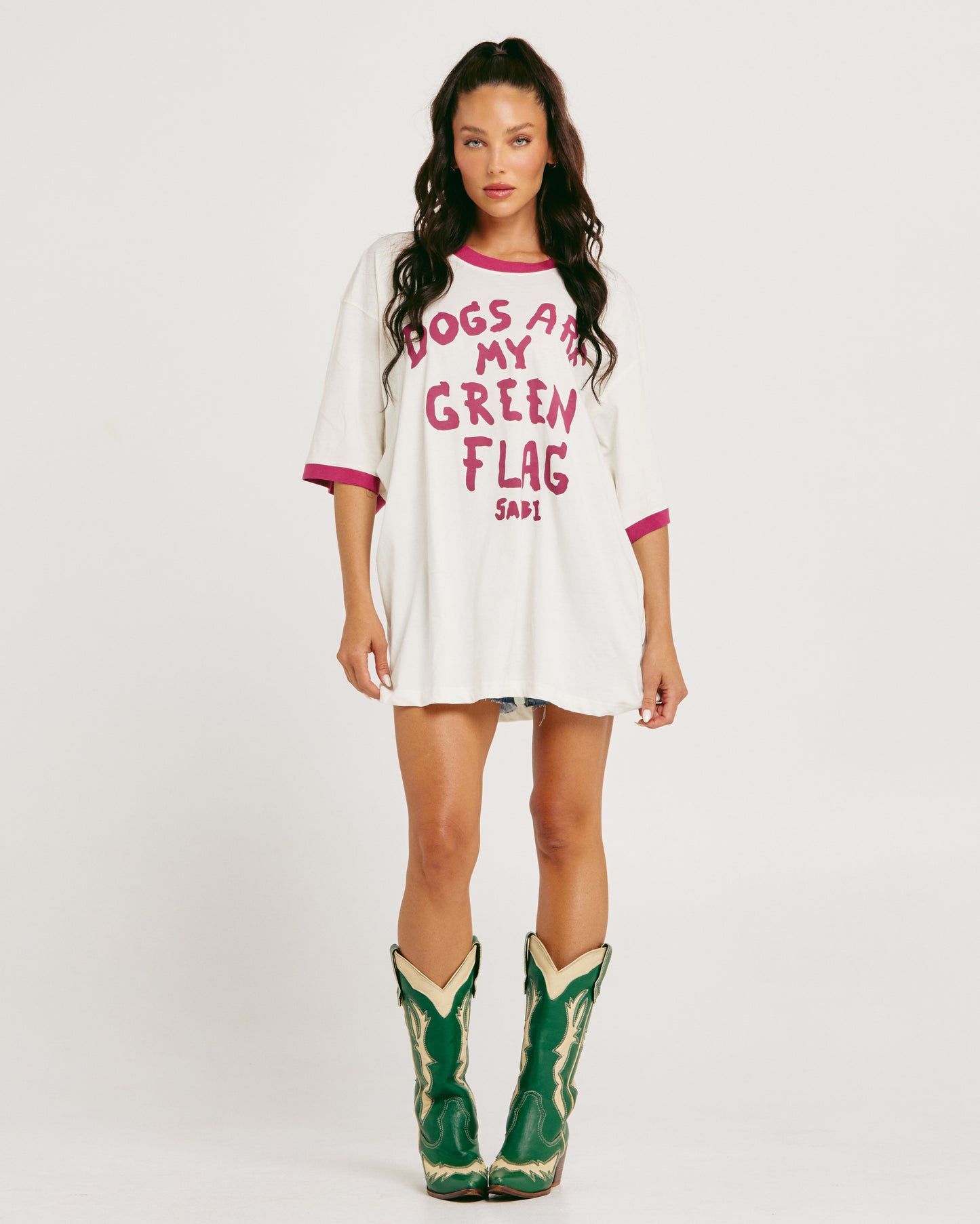 THE GREEN FLAG TEE (Cream)