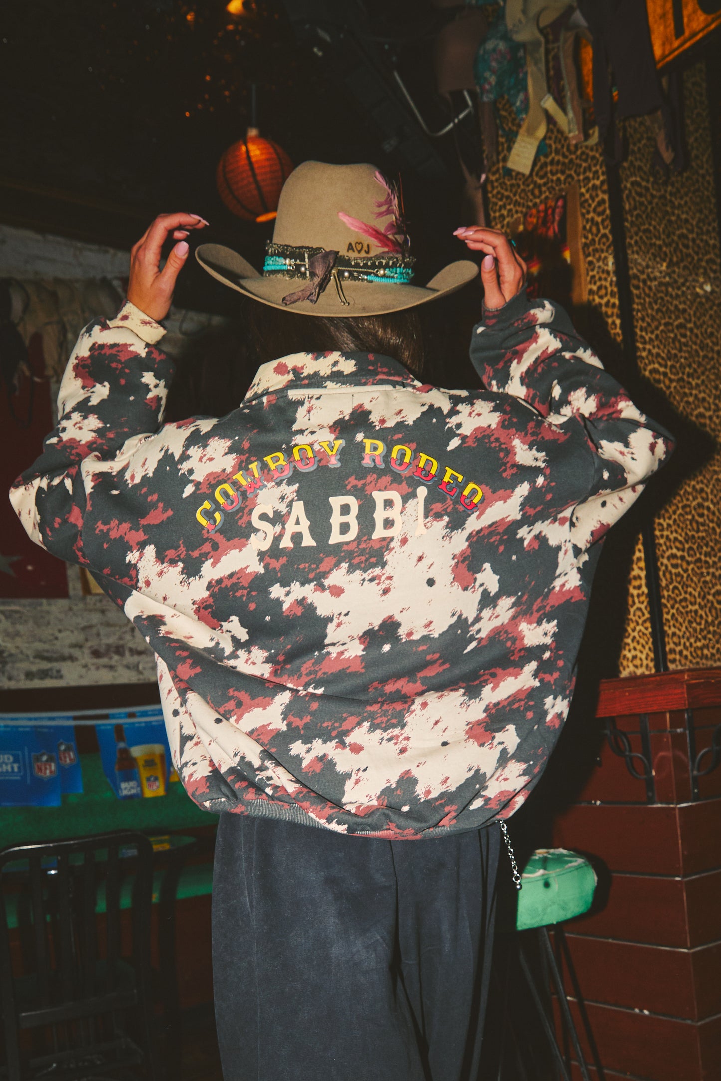 THE COW PRINT COLLARED SWEATER