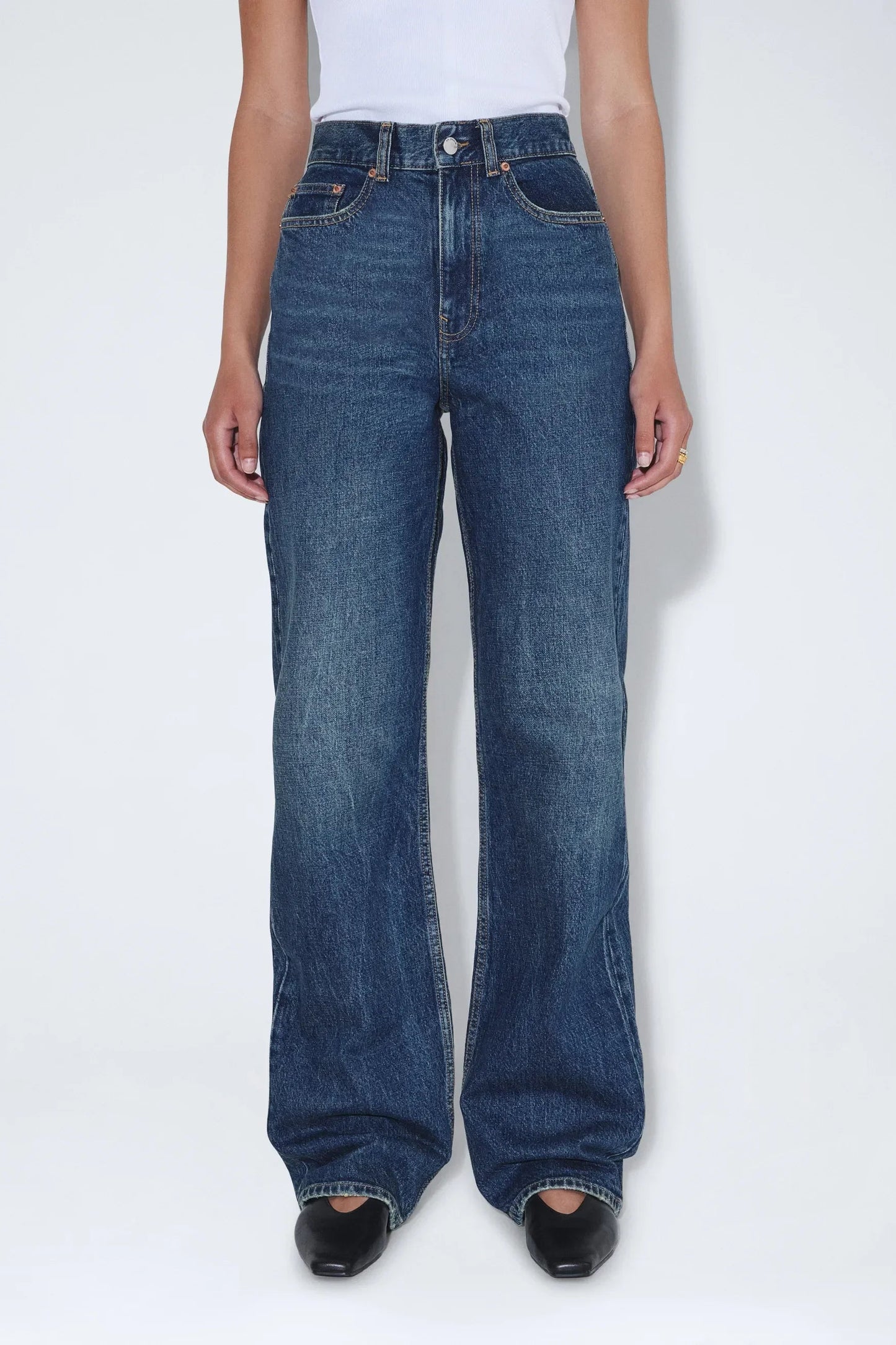 ECHO HIGH STRAIGHT JEANS (Bay Dark Used Vintage)