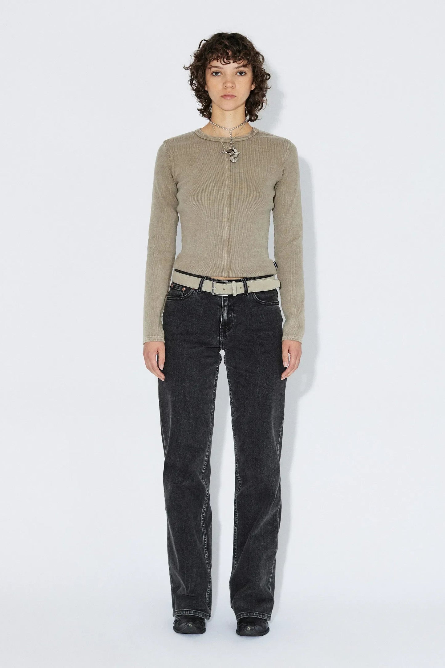 STELLA RIB LS TOP (Washed Khaki)