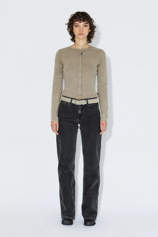 STELLA RIB LS TOP (Washed Khaki)