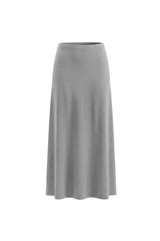 RIB MAXI SKIRT (Grey)