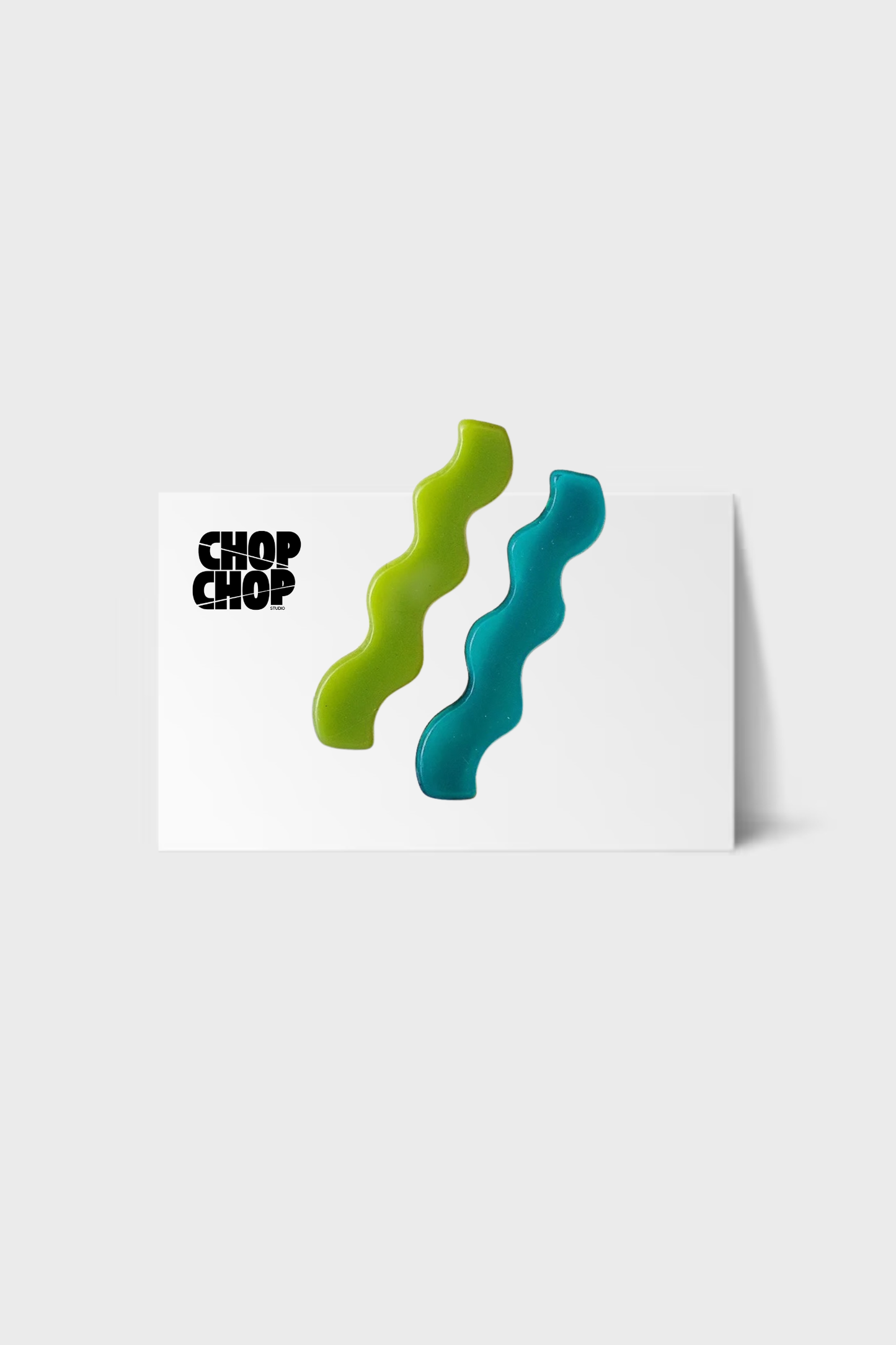 SWIRL HAIR 2pk CLIPS (Apple/Teal)