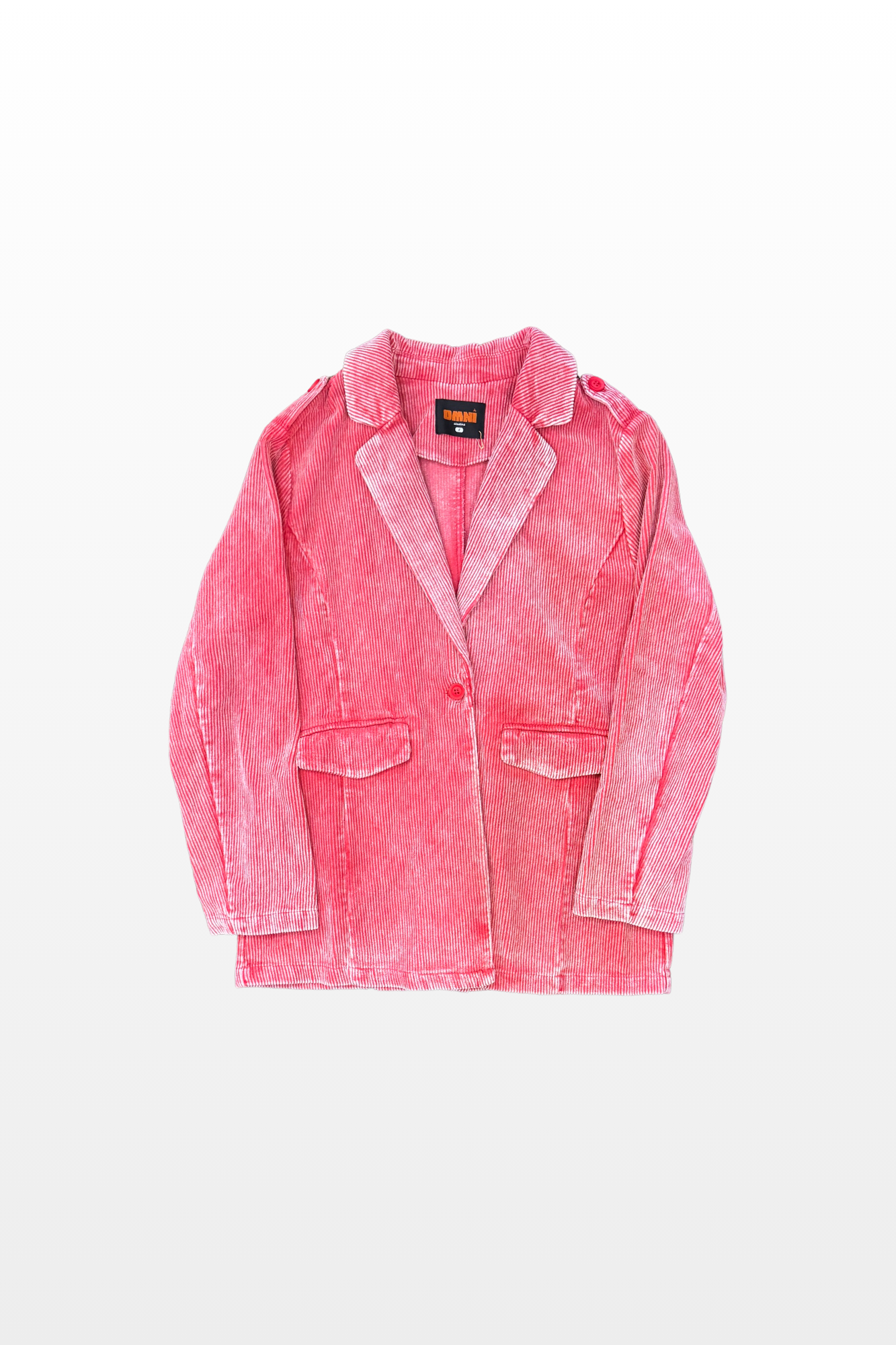 MILA WASHED CORD BLAZER (Fade Red)