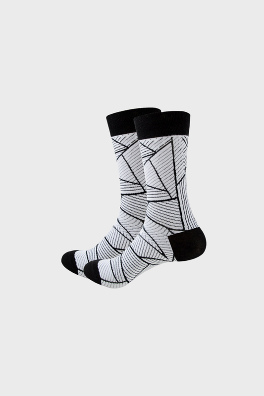 PATTERN SOCKS (Black Lines)