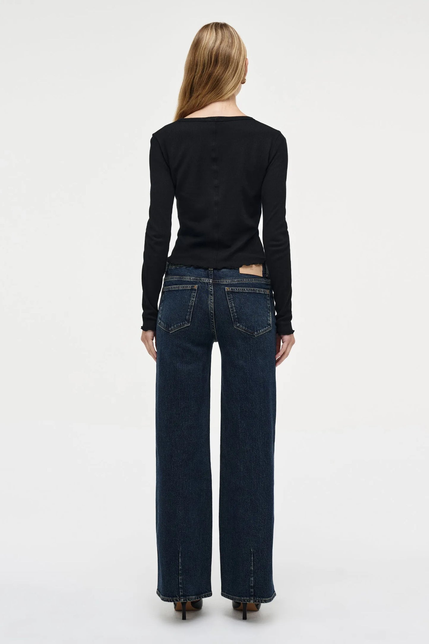 FINE RIB LS TOP (Black)