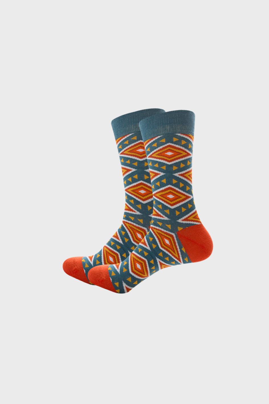 PATTERN SOCKS (Aztec Blu/Org)