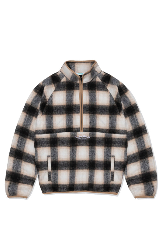 CHECKLINE 1/2 ZIP JUMPER (Cream Plaid)