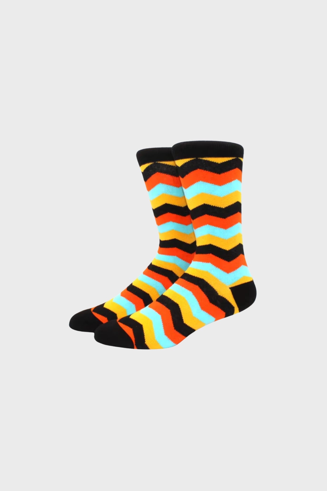 STRIPE SOCKS (Blk/Org/Yell/Blu)
