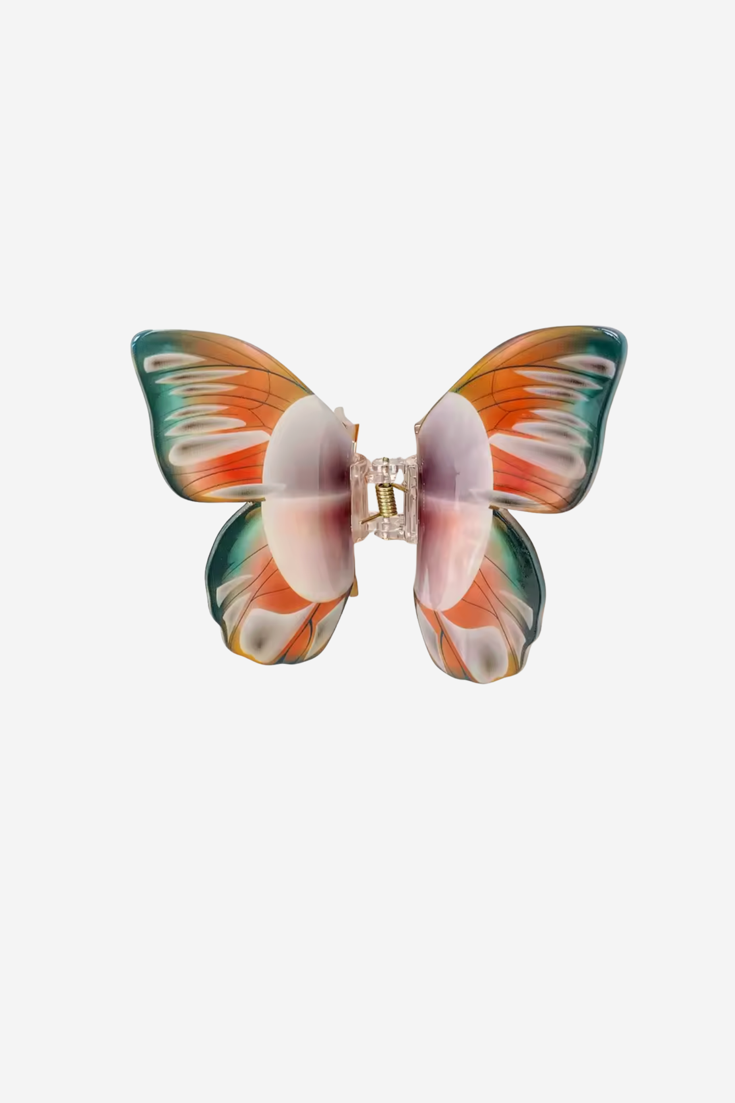 BUTTERFLY HAIR CLAW (Grn/Whi)