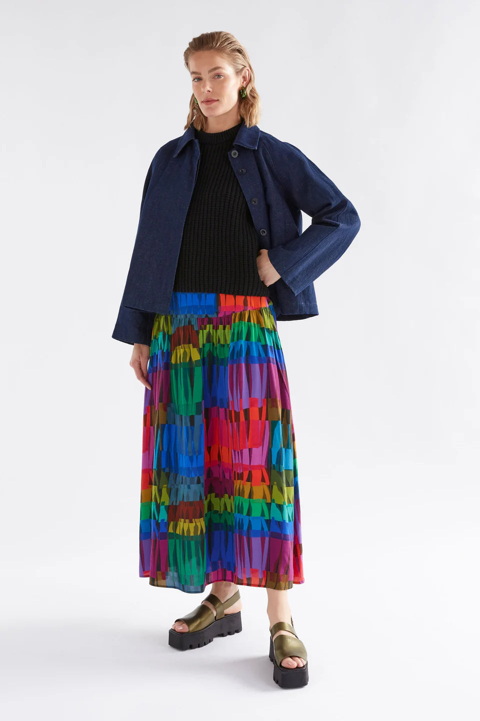 REVA SKIRT (Lind Dark Print)