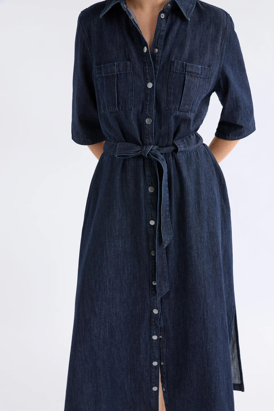 VALOR SHIRT DRESS (Mid Denim)