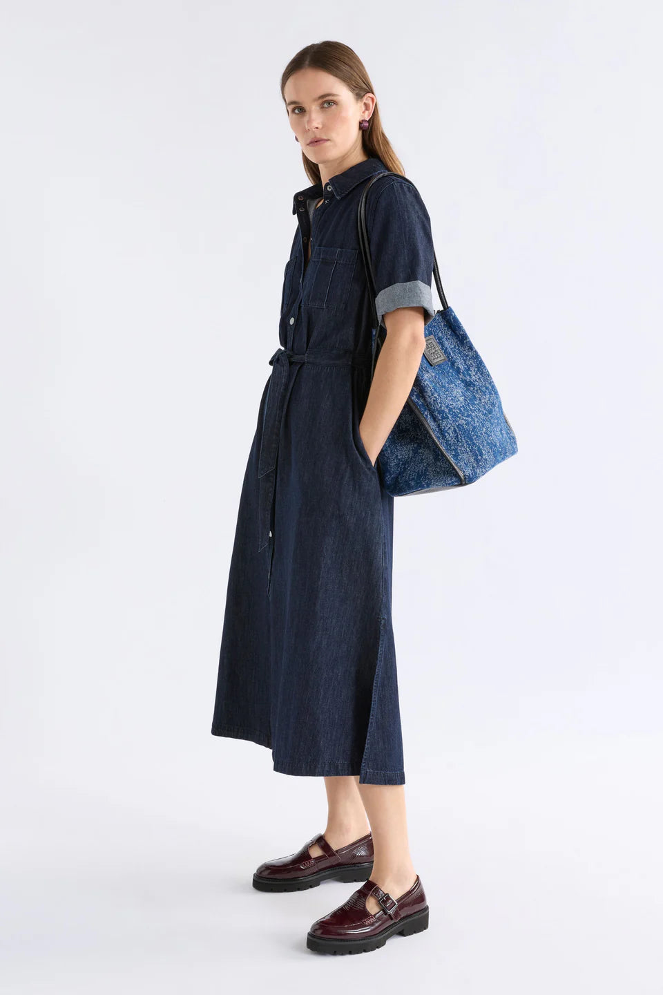 VALOR SHIRT DRESS (Mid Denim)