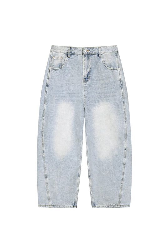 BLEACH BARREL JEANS