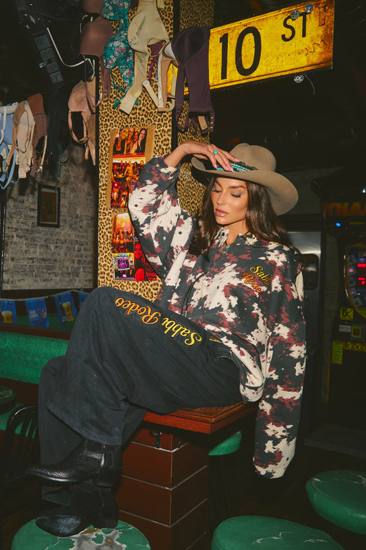 THE COW PRINT COLLARED SWEATER