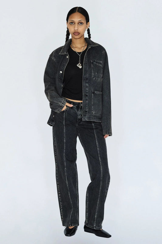 EVON WORKER JACKET (Aged Black)