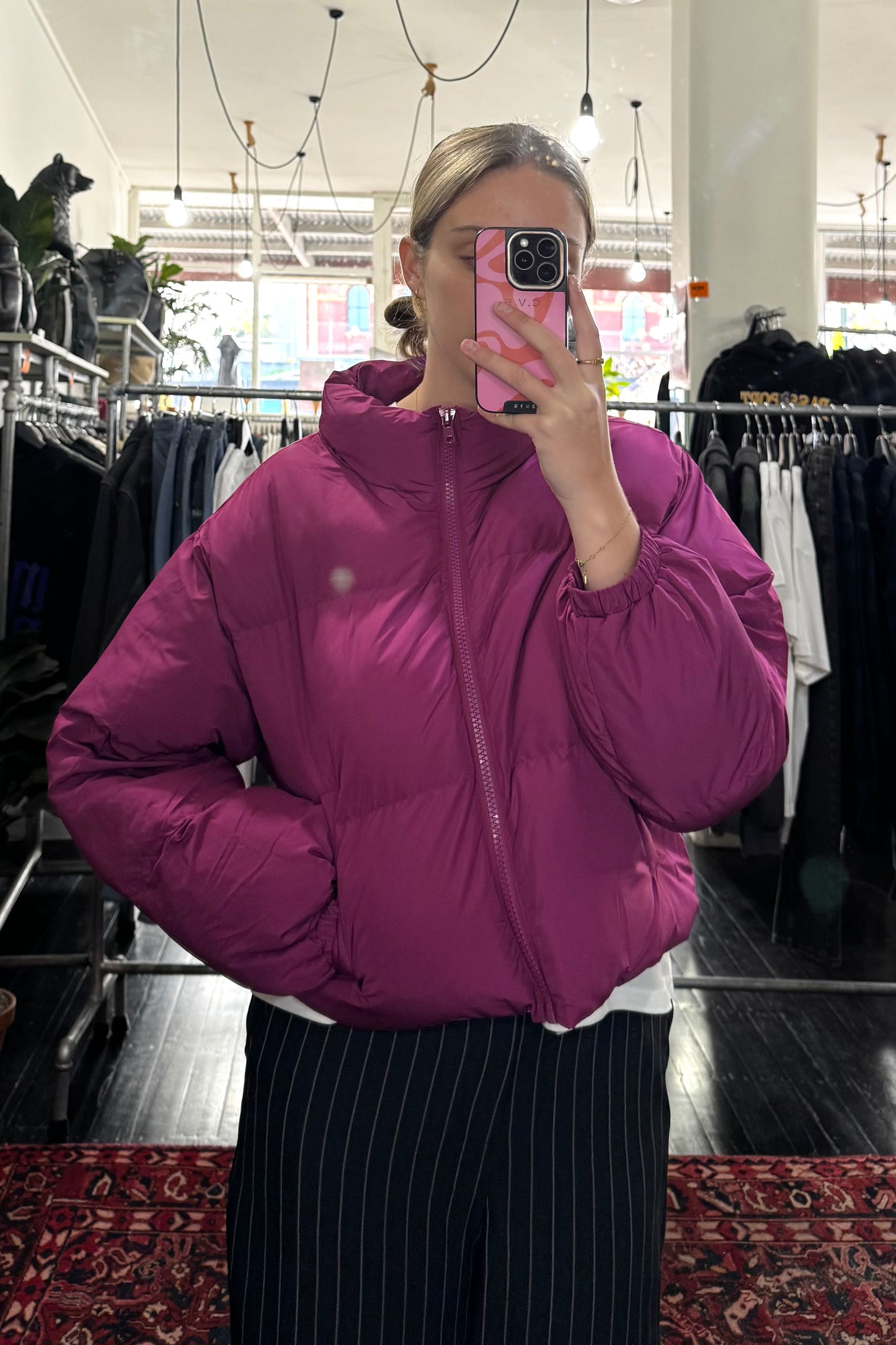 OLIVIA PUFFER JACKET (Magenta)